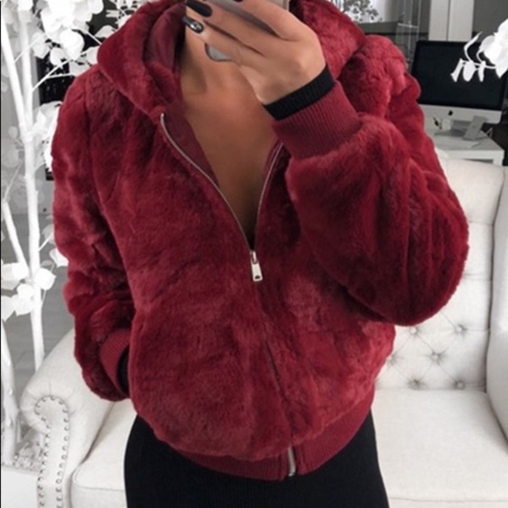 Red teddy jacket